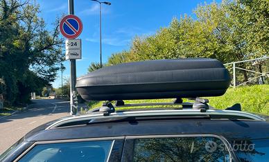 Box tetto auto 320L portatutto universale + barre