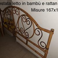Testata letto bambù e rattan