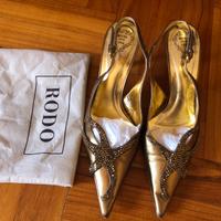 Scarpe décolleté dorate da cerimonia 38