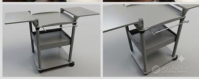 Carrello porta proiettore o stereo con ripiani 