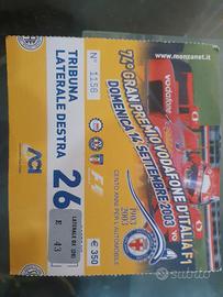 Biglietto GP Formula 1 Monza 2003