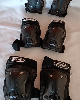 set protezioni per bambino sui pattini