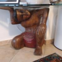 tavolino con cristallo 