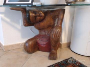 tavolino con cristallo 