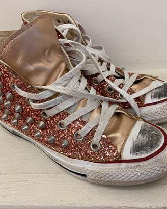 Converse borchie e glitter