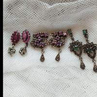 Lotto di 3 paia di orecchini vintage argento