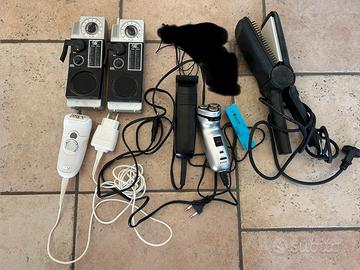 Set di piccoli elettrodomestici da aggiustare.