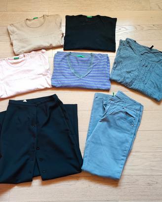 Lotto abbigliamento Benetton donna (tg. XS) 