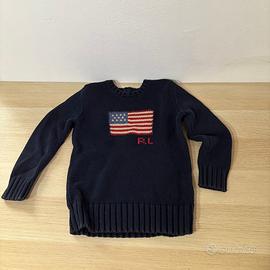 Maglione ralph lauren bambino con bandiera