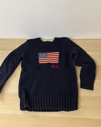 Maglione ralph lauren bambino con bandiera