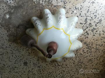 lampadario vintage in ceramica