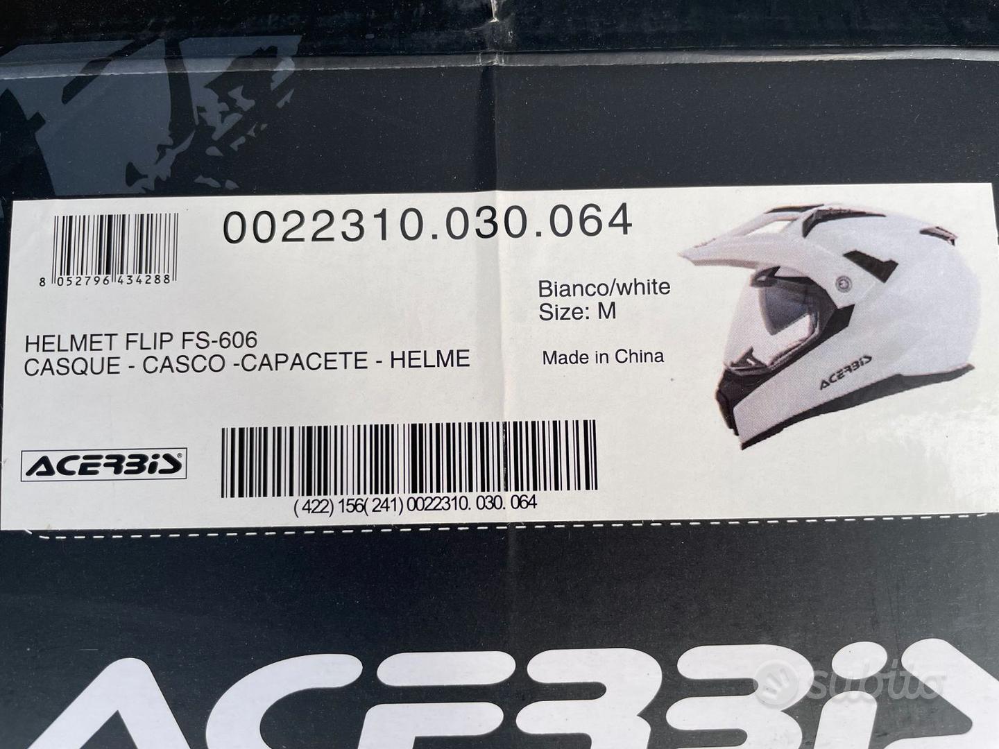 Acerbis casco cross enduro Active Graffix bianco casque helmet