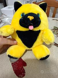 Peluche gatto giallo Purdy 1988 vintage 21 cm.