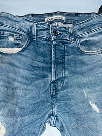 Pantaloni jeans taglia S prese da zara