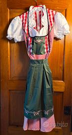 Vestito Dirndl a Quadri per Oktoberfest - Taglia L
