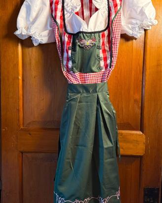 Vestito Dirndl a Quadri per Oktoberfest - Taglia L