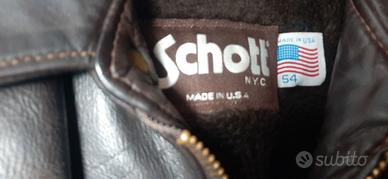 GIUBBOTTO SCHOTT IN PELLE ORIGINALE MADE IN U.S.A.