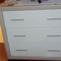 specchio rettangolare nuovo con cornice bianco lav