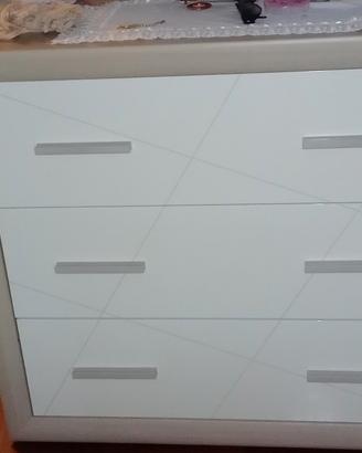 specchio rettangolare nuovo con cornice bianco lav