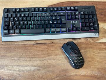 Tastiera e mouse gaming wireless - G-Lab Keyz Tung