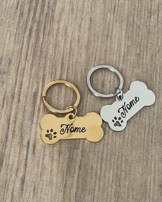 Medagliette personalizzate a forma di osso