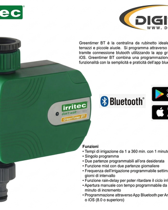 Programmatore Irrigazione Bluetooth Timer a Batter