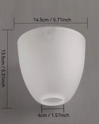 Ricambio Vetro bianco satinato per lampada