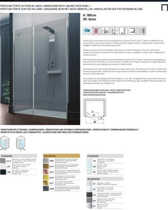 Porta battente doccia