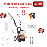 Motozappa 52cc raggio 30cm motocoltivatore