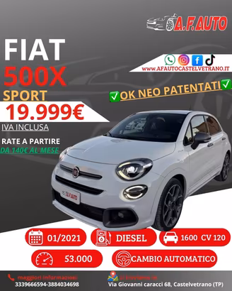 Fiat 500X 1.6 MultiJet 120 CV Sport