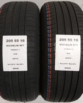 2 GOMME 205 55 16 MICHELIN RFT BR896