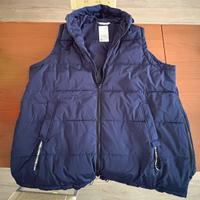 Gilet donna trapuntato blu con cappuccio taglia 64