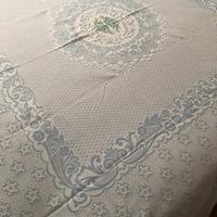 Coperta matrimoniale celeste in puro cotone