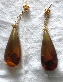 Orecchini  Ambra Baltica Nat. Butterscotch -fi 800