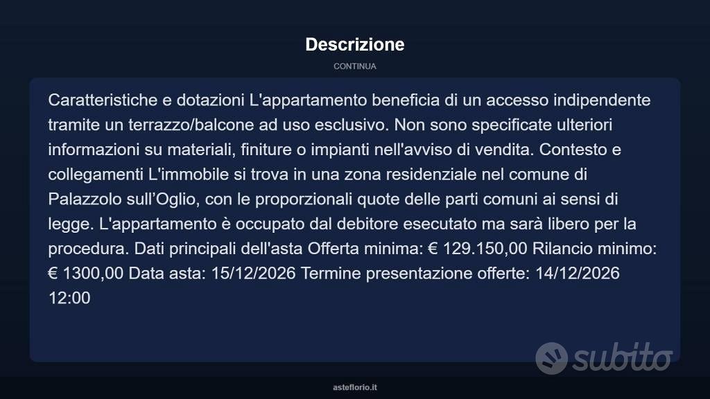Appartamento – Palazzolo sull'Oglio, Sgraffigna - Vista 4