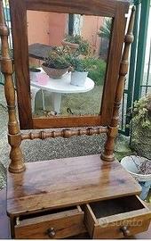 Specchio orient da comò (psiche). Vintage.Massello