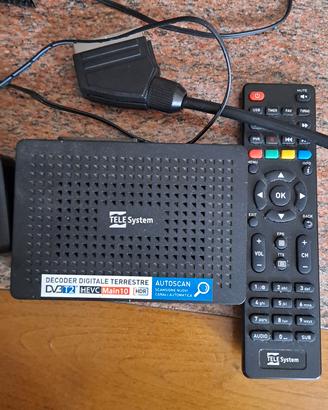Decoder Telesystem, telecomando e cavo scart