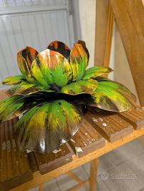 Lampadario artistico in rame