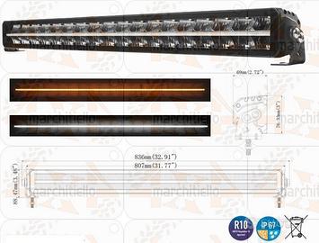 Barra Led luce da lavoro, combo, striscia LED Bian