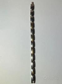 Bracciale Zoppini in acciaio e oro 750 18kt