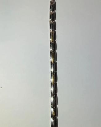 Bracciale Zoppini in acciaio e oro 750 18kt
