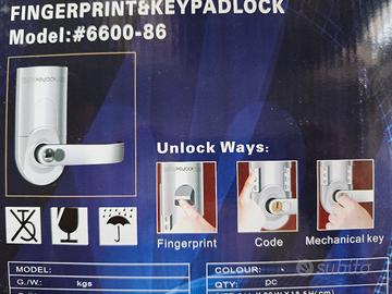 maniglia apertura con impronta digitale