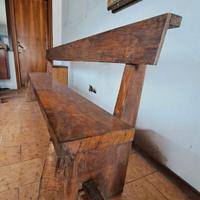 Tavolo e panca in legno massiccio