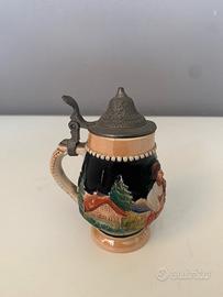 Mini boccale da birra in ceramica vintage