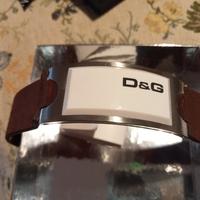 Bracciale D e G in pelle marrone