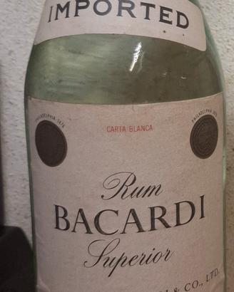 bottiglia vintage rum bacardi da collezione 