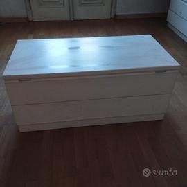cassettiera bianca legno 