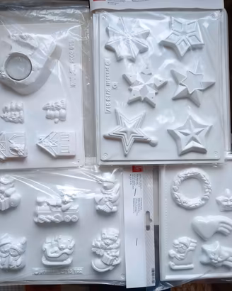 Set 5 Stampi plastica per creazioni artistiche 