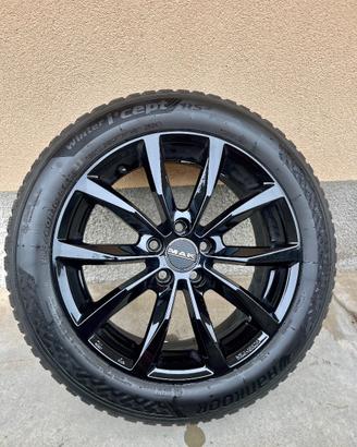 4 ruote invernali Hankook 185/60 R16 + cerchi MAK