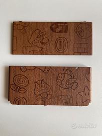 New Nintendo 3DS cover plate n024 Super Mario wood